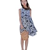 [XINXIKEJI]子供服 女の子ドレス サマードレス 花柄 女の子 ノースリーブ 蝶結び 子供ワンピース キッズ服 お姫様ドレス ガールズワンピース お洒落 お誕生日 結婚式 110CM