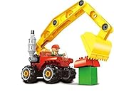 Genericを組み立てる建物ブロック建設機械ブルドーザーkj006子供の教育玩具