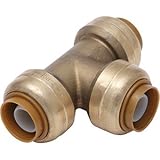 Sharkbite Push Fit Tee, 3/4 x 3/4 x 1/2, Lead Free by Cash Acme