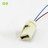 20個セット E-Simpo® G9ライトソケット、LEDスポットライトソケット、G9ランプエージングソケット、セラミック、20センチメートル長い各