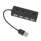 【ノーブランド品】4ポート　USB2.0ハイスピードハブスプリッタケーブル　オン/オフスイッチ付き　PCラップトップに対応
