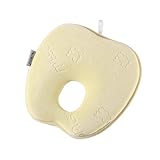 Mittagong　ベビー枕　赤ちゃん枕　ベビーピロー　りんご型　絶壁防止枕　メモリーフォーム イエロー