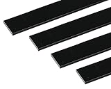 アルミ形材 ｱﾙﾐ平棒 1m 2.0x20mm ﾌﾞﾗｯｸ 4本組　　安田