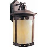 Forte Lighting 10032-01-41 Transitional 1-Light CFL Exterior Wall Lantern, Rustic Sienna Finish with