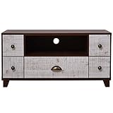 アビライト 大川家具(日本製) アンティークリビングシリーズ テレビボード 幅93cm ホワイト EN-0055