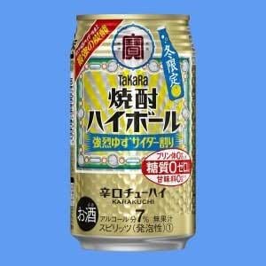 Amazon Co Jp タカラ 焼酎ハイボール 強烈ゆずサイダー割り350mlケース 24本入り 冬限定 食品 飲料 お酒