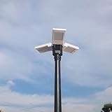 ソーラー外灯 SIGEN-L1t センサーライト 防水 防犯 動体センサー ポール付 スポットライト 太陽光発電 屋外照明 3方向照明