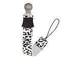 Itzy Ritzy Drop Happens Leather Pacifier Clip, Cheetah Girl by Itzy Ritzy