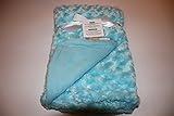 Blankets & Beyond Rosette Teal Baby Blanket 30x30 [並行輸入品]