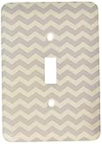 3dRose LLC lsp_56640_1 Grey and White Chevron Zig Zag Pattern Aka Trendy Gray Or Stylish Silver Sing