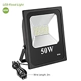 ProGreen 50W LED投光器 ledライト 長寿命 防水 広角 【1年保証】 (50W, 3000K)