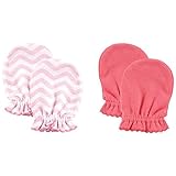 アメリカで人気! Luvable friends コットン100% ベビー ミトン 2組セット ミトン ルバブルフレンズ (ピンク)