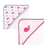 Luvable Friends 2 Piece Hooded Towels, Girl Whale by Luvable Friends [並行輸入品]