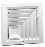 12" x 12" - Corner Direction Extruded Aluminum Ceiling Diffuser Square - HVAC Vent Cover [並行輸入品]