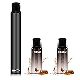 HECCO 電子タバコ シガー クラシックスモーク フレーバーポッド 使い捨て ポケットシーシャ 爆煙 ニコチン タールなし コンパクト 交換用カートリッジ2個付き スターターキット M16型（ブラック本体+ポッド2個）