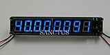 【SANCTUS】 周波数カウンタ モジュール 8LED 0.1～60MHz 20MHz〜2.4GHz 信号発生器による動作確認済 (青8LED)
