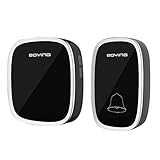 （inkint）ワイヤレスチャイム　ワイヤレスドアベル　呼び鈴　呼び出し　押しボタン チャイムセット　IP44防水規格　防塵　32チャイム+36メロディー　最大120mの無線範囲　ブラック