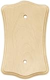 Franklin真鍮64634木製Scalloped Single空白壁スイッチプレート/プレート/カバー、未完成