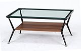 ガラスリビングテーブル　ダークブラウン　fuji96700