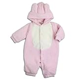 【ウサギ】フリース フード付 カバーオール 【うさぎ】ベビー コスチューム 衣装 仮装 長袖 ８０ｃｍ ピンク