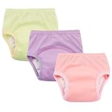 Enfants Cheris　トレーニングパンツ ベビー 男の子 女の子　男女兼用 中股6層 3枚組 無地　可愛いパンツ オーガニックコットン　高吸水 通気性-A-80