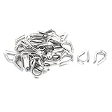 uxcell シンブル ステンレス鋼材料 リフティングギア シルバートーン 30個入り