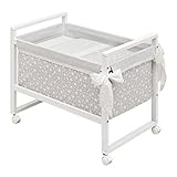 Cambrass Small Bed/Crib (55 x 88 x 72 cm, Next Star Grey) by Cambrass