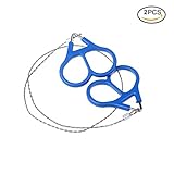 RUNACC　ステンレス鋼　ワイヤソー　サバイバルロープ　見た　ポータブル　ロープブレードチェーン　デュアルフィンガーハンドル　2本セット