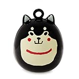 [AYANOKOJI] シバ犬水琴鈴 ストラップ キーホルダー スマホ 鈴 犬 柴犬 在庫商品 (黒シバ)