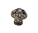 Carpe Diem Hardware 7609-3C Versailles Large Round Knob Fleur De Lys Decorative Column Foot with Swa