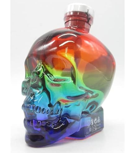 髑髏 ドクロ型 ガラスクリスタルボトルセット Amazon.co.jp: クリスタルヘッド 骸骨ボトル 箱付き 40度 1750ml [正規