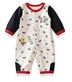 【SEBLES】ベビー服 カバーオール ボディーオール つなぎ オーバーオール 綿 綿100% コットン 柔らか 赤ちゃん 春 秋 長袖 長ズボン(タイプD,66cm)