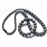 Silicone Teething Necklace - by Modern Ohana - BPA Free, Silicone Jewelry for Mom and Baby [Round Be