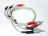 (ワンダフルインポーターズ) Wonderful Importers ケルビン クリップ LCR メーター 抵抗測定 計測器 ケーブル わに口 赤 黒 4端子 セット (バナナクリップ4端子)