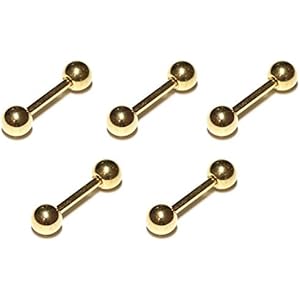 FLYSTYLEVITA ストレートバーベル 5本セット サージカルステンレスシリーズ ボディピアス 軟骨ピアス (14…