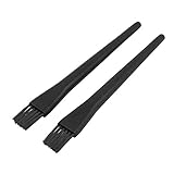 uxcell　静電気除去　ハンディーブラシ 抗静的なブラシ　中国製造　快適なグリップ　プラスチック　導電性繊維　ブラック　2個入り