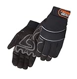 Liberty Lightning Gear OnyxWarrior Premium Simulated Leather Mechanical Glove with Palm Patched, Sma