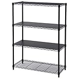 山善(YAMAZEN) メタルラック本体 ブラック 86.5×39×121cm 木製棚板2枚セット 耐荷重250kg ICM-12874J(BK) WB