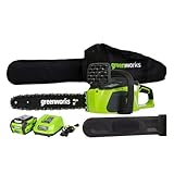 GreenWorks 20312 G-MAX 40V 16-Inch Cordless Chainsaw, 4AH Battery and a Charger Included [並行輸入品]