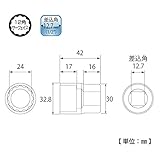 トップ(TOP) ソケット S-424 対辺寸法:24×全長:42×差込角:12.7mm ソケットレンチ用