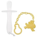 ベビー歯がため ベビーおしゃぶり 歯固め シリコン製 ホルダー付き 収納ケース付き