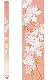 細タペストリー『桜しだれ』 麻100％ 手染め 手書き インテリア タペストリー 壁掛け 春