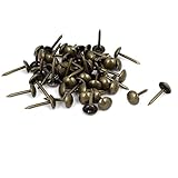 uxcell　装飾鋲　画びょう　メタル製　アンティーク　丸形　ブロンズトーン　7mmx14mm　50個入り