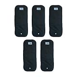 5 Snap-in Charcoal Bamboo Inserts for AI2 Cloth Diapers or Covers / 13x5 by Ecoable