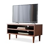 LOWYA （ロウヤ） テレビ台 ローボード 脚長 木目調 天然木 脚 オープン収納 コード穴付き ～49型対応 幅80cm シンプル テレビボード ラック ブラウン 新生活