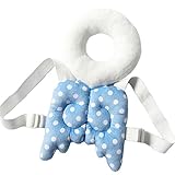 赤ちゃんのごっつん防止 かわいいリュック 乳幼児用　頭を保護　怪我防止 ぬいぐるみ (L, ブルー)