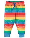 Frugi オーガニックコットン ベビー ひざあて付き ロングパンツ レインボー ストライプ サイズ 12-18m (80)～ 3-4y (100) (3-4y（3-4才：100）)