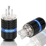 Monosaudio オーディオ用電源プラグ 純銅 3ピン 電源コネクタ 15A/ 125V 10A/ 250V 自作電源プラグ 6-18MMワイヤー適用 アルミニウム合金製シェル オーディオ用パワープラグ IEC320C13コネクター ペアハイエンド オーディオグレード AC電源プラグ オーディオケーブル、オーディオ電源ケーブル、オーディオ用電源コード用 （メス-オス）(M103/F103)