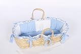 Baby Doll Bedding Gingham Moses Basket, Blue by BabyDoll Bedding