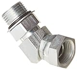 Eaton Weatherhead 9365X10X8 Carbon Steel Straight Thread O-Ring Adapter, Swivel, 45 Degree Elbow, 1/